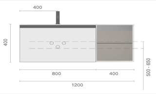 Тумба под раковину Armadi Art Quatro 790-M6-120-CM-RIB-MG 120 см кашемир/золото матовое